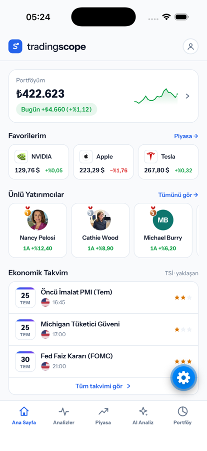 Ana sayfanın açık temadaki görünümü